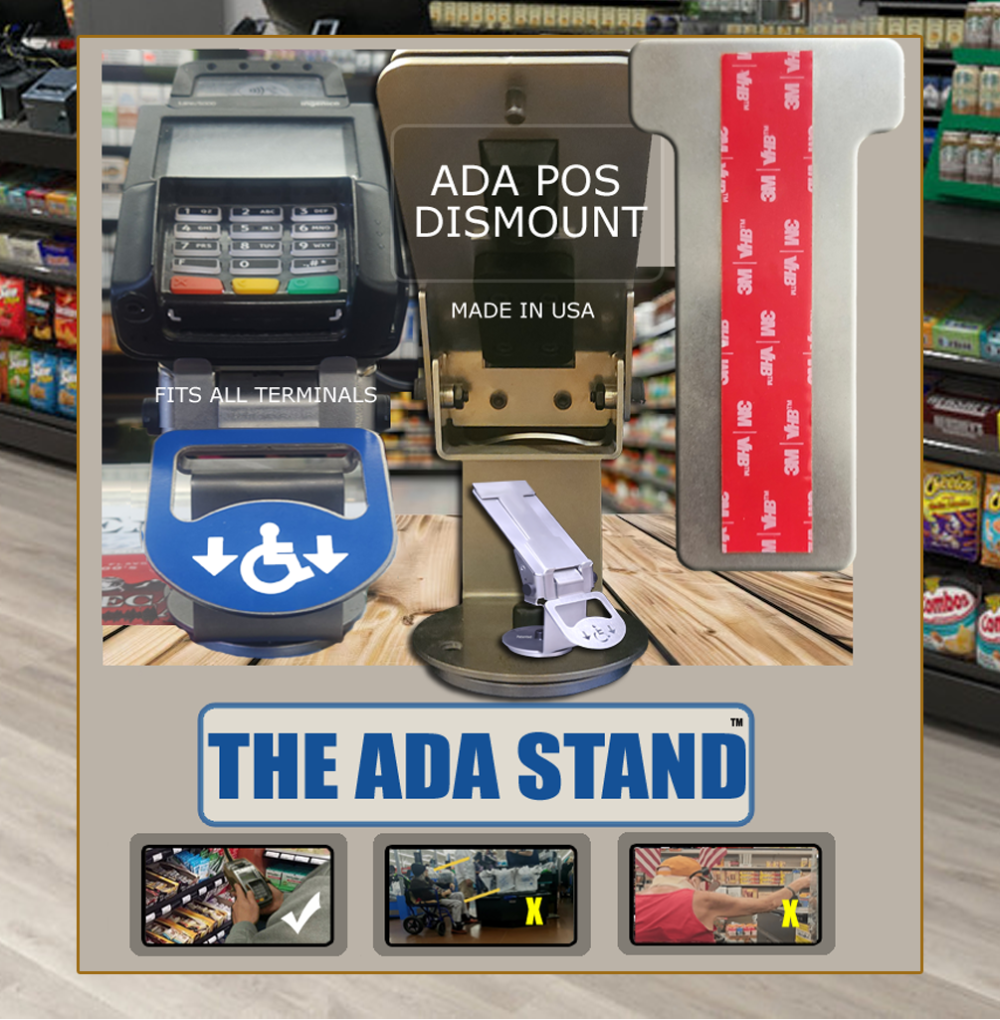 The ADA Stand™ - DISMOUNT FOR RETAIL CHECKOUT